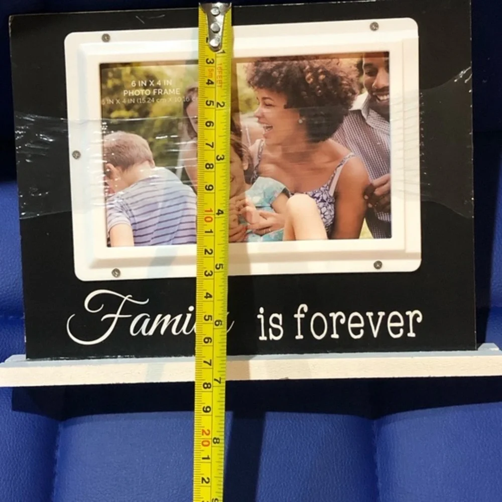 2 photo picture frames, “Family is forever” & “family a whole lot of love